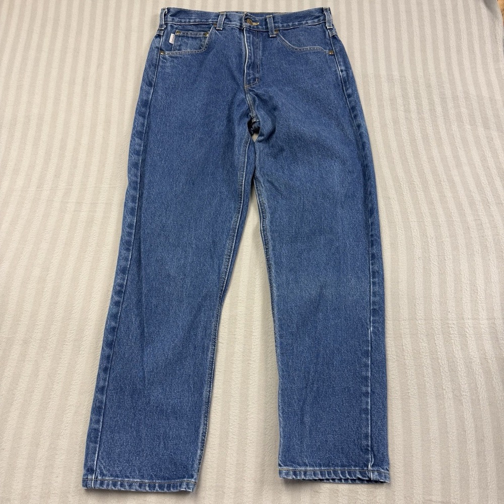 Carhartt Men's B17 DST Relaxed Fit Distressed Jeans Blue Size 32x30